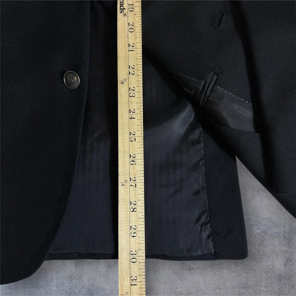 JOSEPH ABBOUD Mens Blazer Sport Coat 2-Button Suit Jacket 36R Black Italian Wool